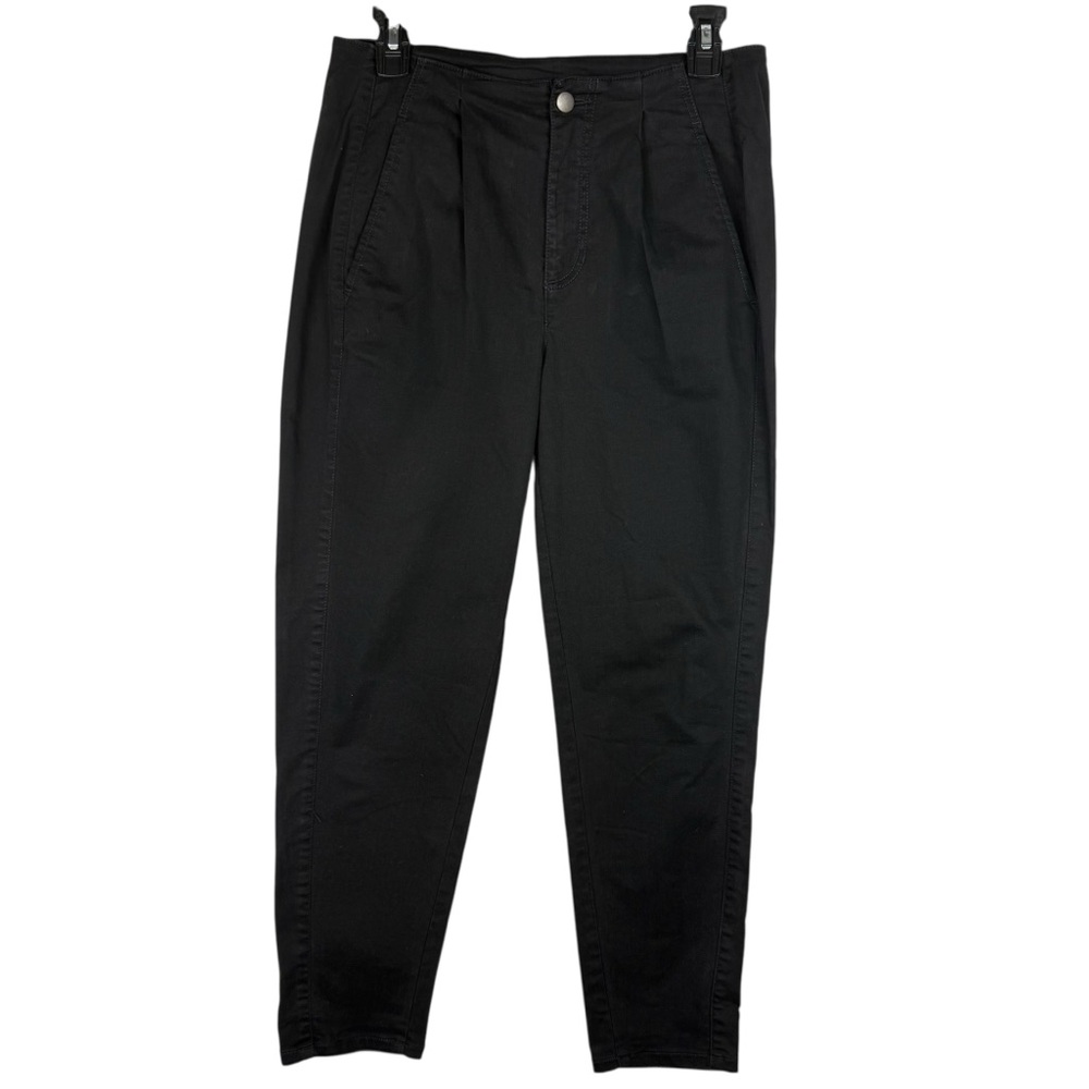 Eileen Fisher Black Organic Cotton Blend Tapered Pants Size 4P
